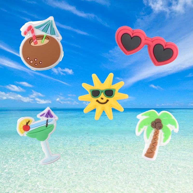 BULKITEM 25 Pcs Gamer, Summer, Nurse, Pink, Hunting, Black,USA american flag crocs,Shoe Charms, Cute Shoe Accessories Gifts Charms for Teens Kids Adults - Image 2